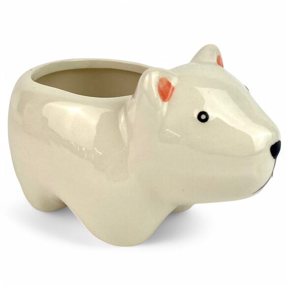 Paul Polar Bear Ceramic Animal Planter Grow Kit Perfect for Succulents - Picture 3 of 6